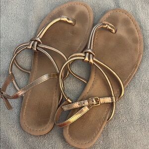 Elegant Gold Strappy Sandals